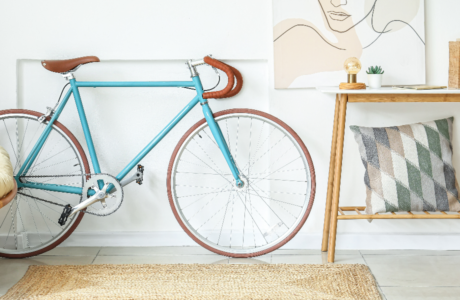 bicycle in small apartment